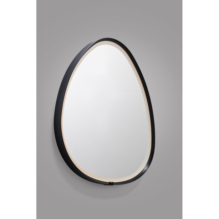 Spejl LED Vang sort 65 x 70 cm